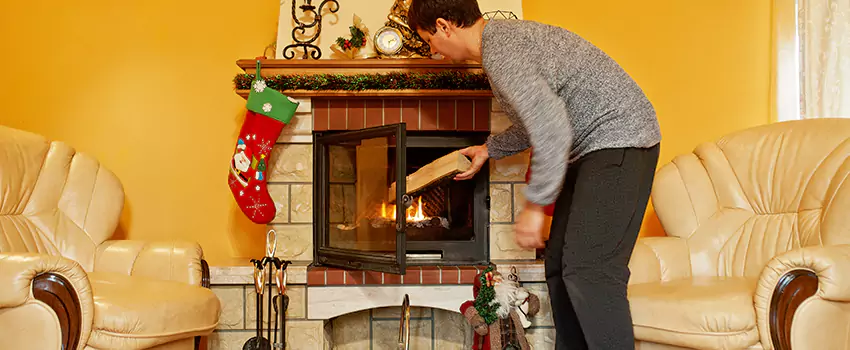 Rusted Metal Fireplace Restoration in Clinton, Mississippi
